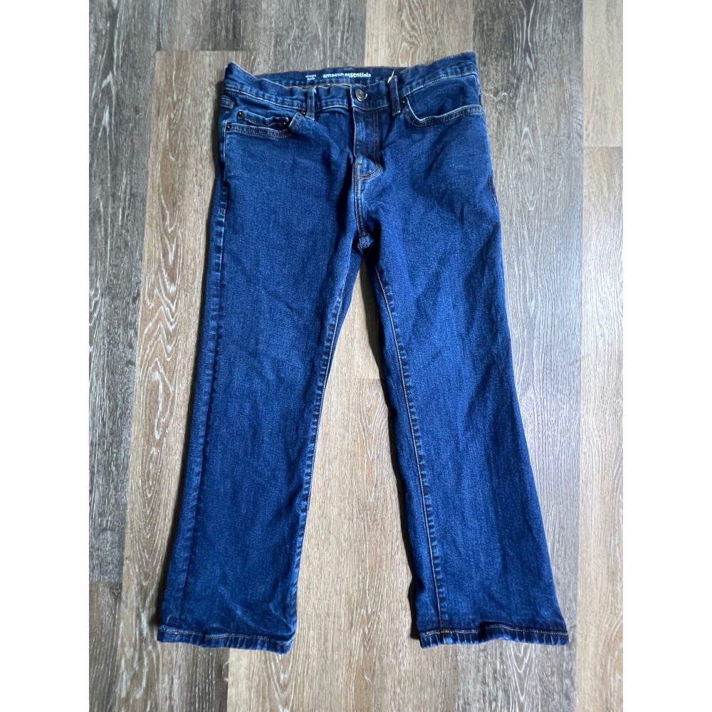 Amazon Essentials Straight Leg Jeans Mens 32x25 Dark Wash Blue Denim Classic